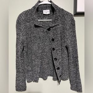 Black and white button up cardigan